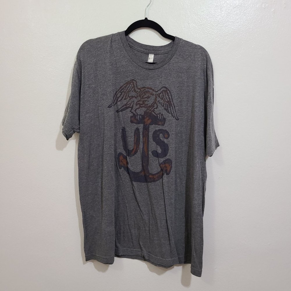 American Apparel Gray US Military Graphic T-shirt Size 2X